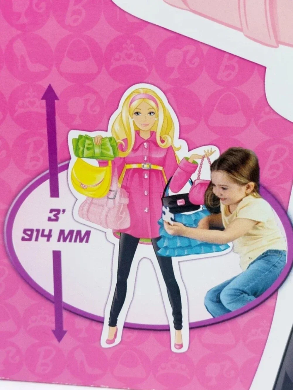 Barbie My Size Puzzle XL T8702 Factory Sealed 46 Piece Mattel Ages 4-8 Vintage